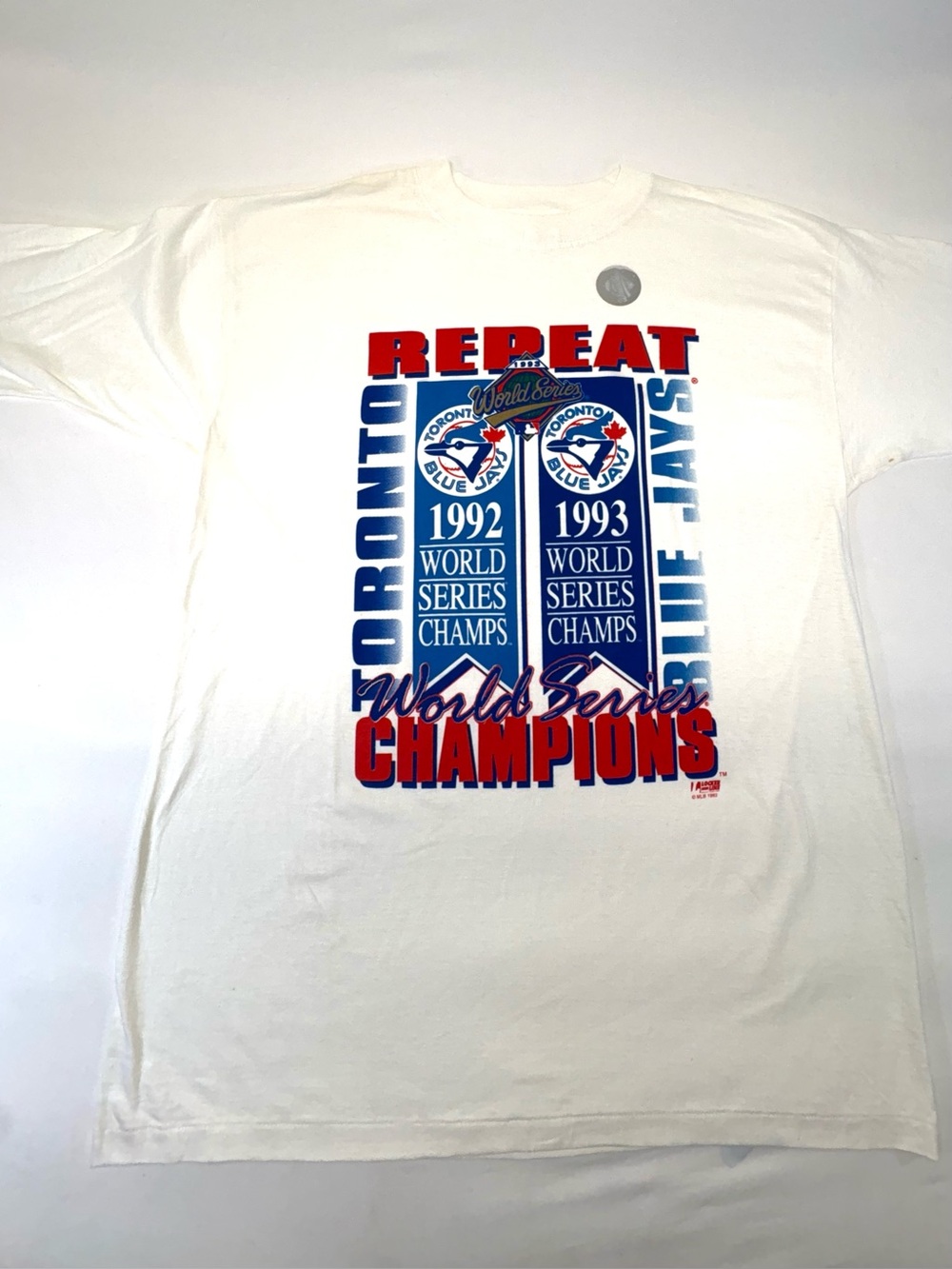 Vintage1993 Toronto Blue Jays Repeat World Series Champion Locker Line-Deadstock
